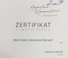 zertifikat singende schule n